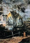 Village at Full Moon